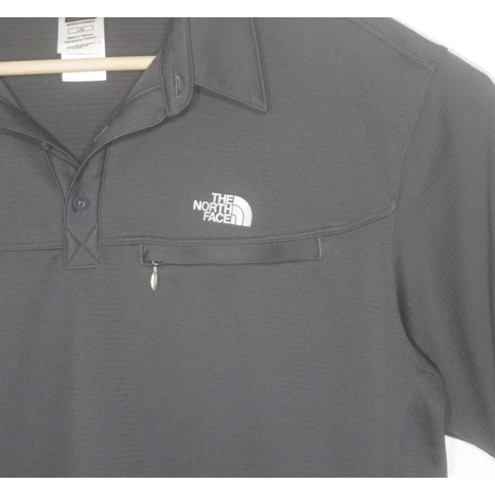 The North Face Men's Polo Shirt Large Dark Gray Vaporwick Performance